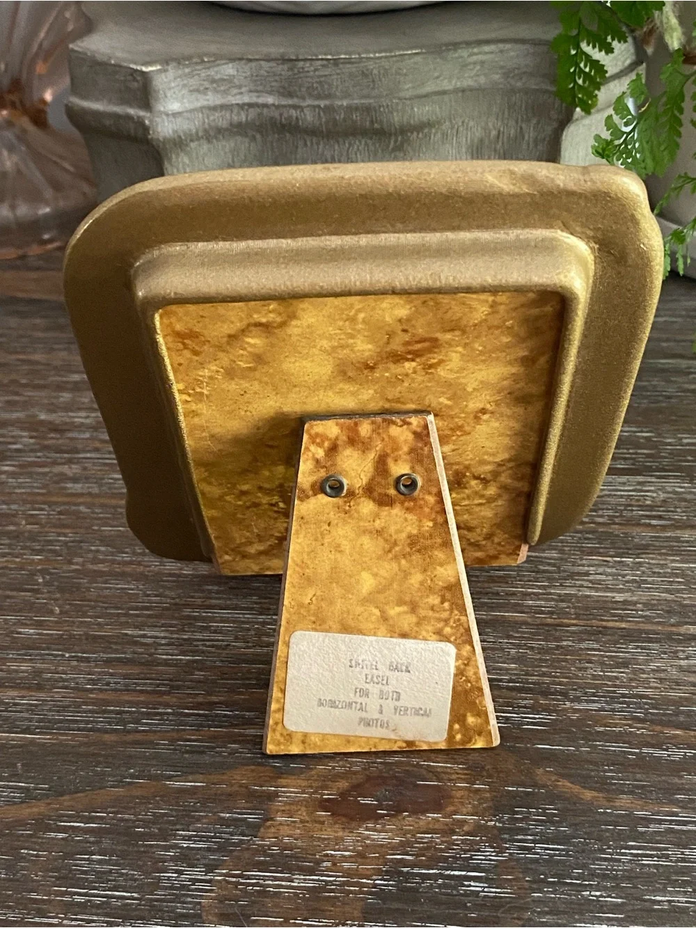 Vtg Bucklers Brass Enamel Clown Balloons Picture Frame Beige Red Yellow Blue 4x6